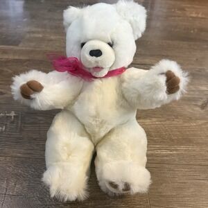 Vintage Westcliff Collection White Bear Plush Stuffed Animal 15" Great Condition